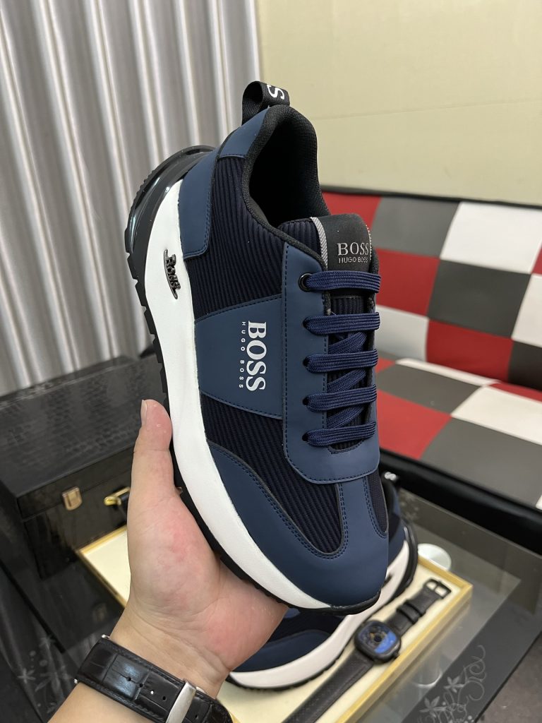 高級感のある BOSS メンズスニーカー ブルーブラック 2色展開 🎯 - 画像 4