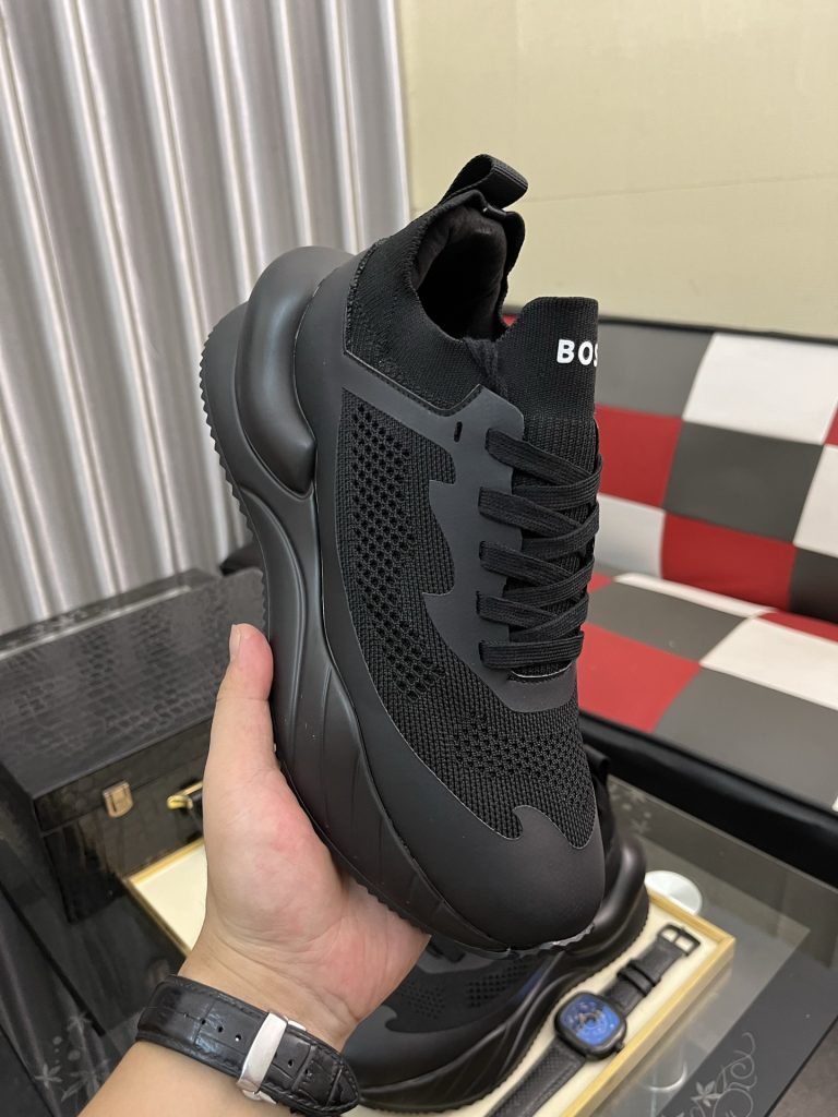 HUGO BOSS メンズ スニーカー ブラック ネット素材 ローカット カジュアルシューズ 1点 ¥25,800 🥾 - 画像 4