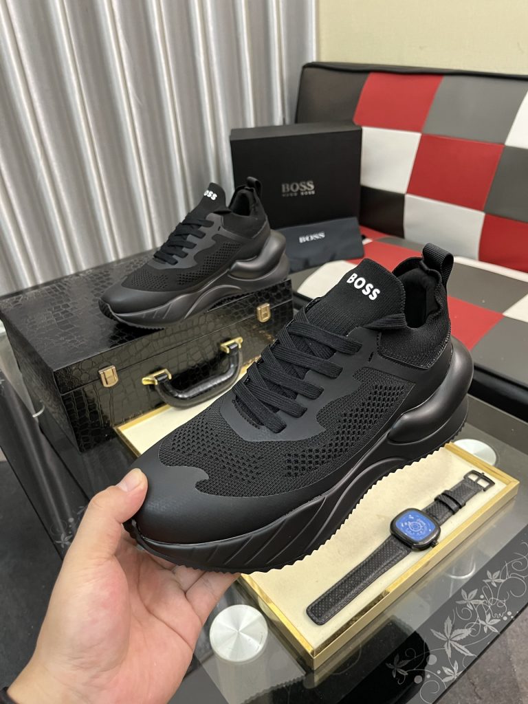 HUGO BOSS メンズ スニーカー ブラック ネット素材 ローカット カジュアルシューズ 1点 ¥25,800 🥾 - 画像 5