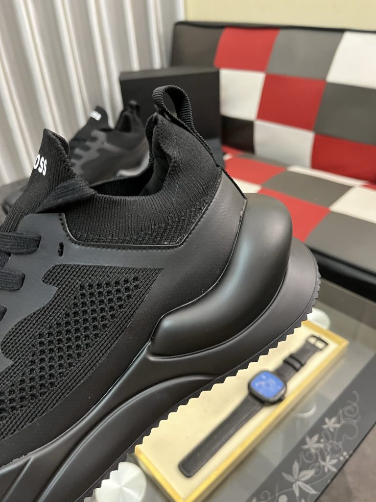 HUGO BOSS メンズ スニーカー ブラック ネット素材 ローカット カジュアルシューズ 1点 ¥25,800 🥾 - 画像 7