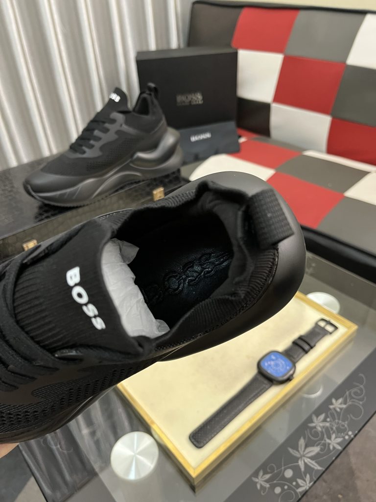 HUGO BOSS メンズ スニーカー ブラック ネット素材 ローカット カジュアルシューズ 1点 ¥25,800 🥾 - 画像 8