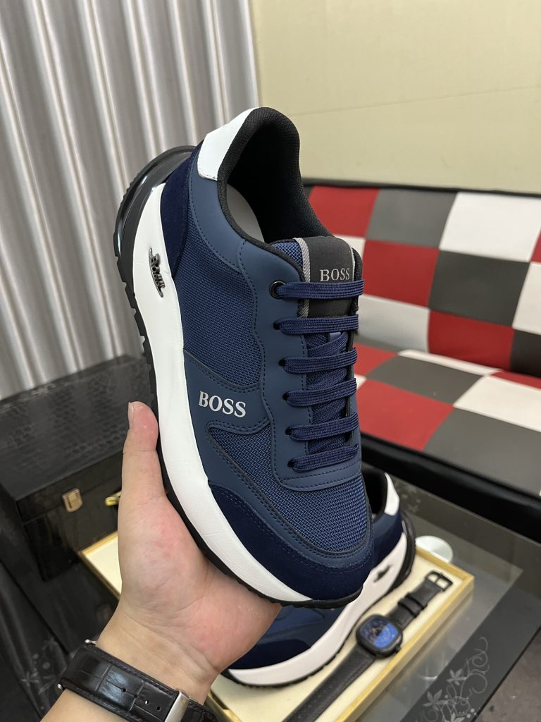 HUGO BOSS メンズ スニーカー ブルーメッシュ 3色 ファッションシューズ 🇩🇪 - 画像 4