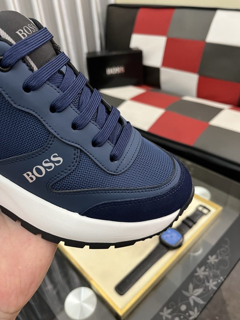 HUGO BOSS メンズ スニーカー ブルーメッシュ 3色 ファッションシューズ 🇩🇪 - 画像 6