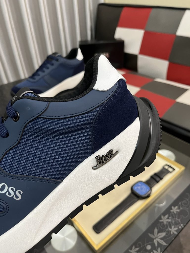 HUGO BOSS メンズ スニーカー ブルーメッシュ 3色 ファッションシューズ 🇩🇪 - 画像 7