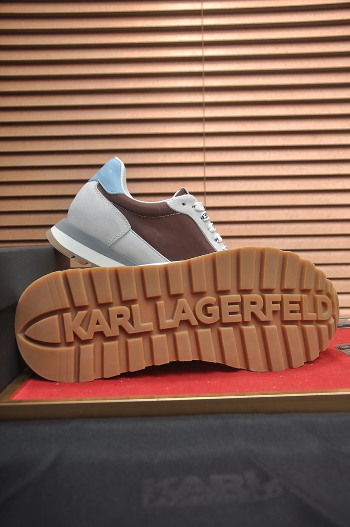 Karl Lagerfeld 男性 スニーカー ブラウン ホワイト ブルー 3色展開 人気定番モデル 🏃‍♂️ - 画像 7