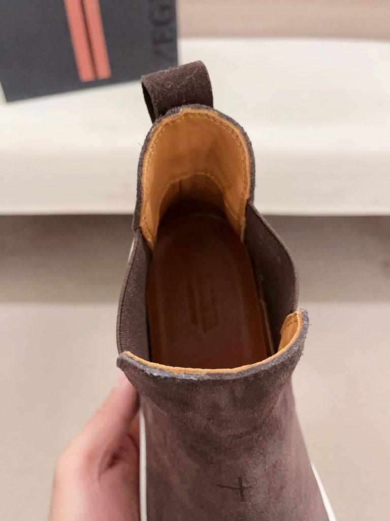 エレガントな ZEGNA メンズ チェルシーブーツ ブラウン 革製 2色 65文字 - 画像 6