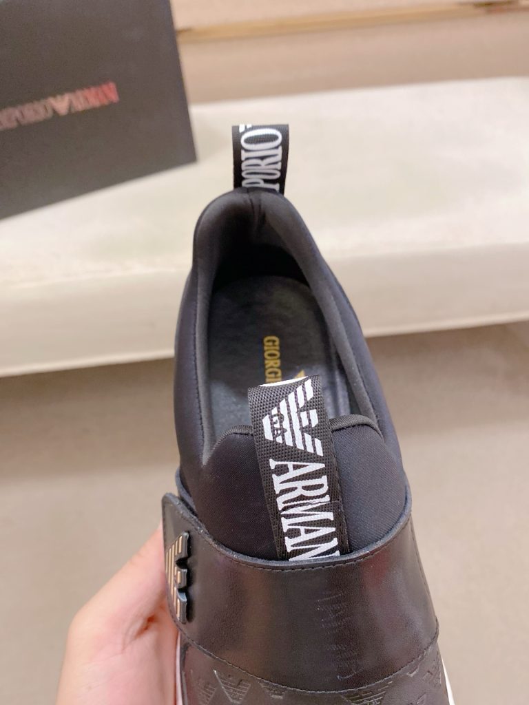EMPORIO ARMANI men's sneakers ブラック ファッション スニーカー 軽量 舒適 2色入 🖤👟 - 画像 6