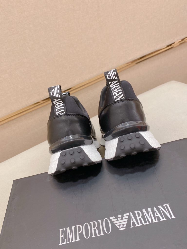 EMPORIO ARMANI men's sneakers ブラック ファッション スニーカー 軽量 舒適 2色入 🖤👟 - 画像 8