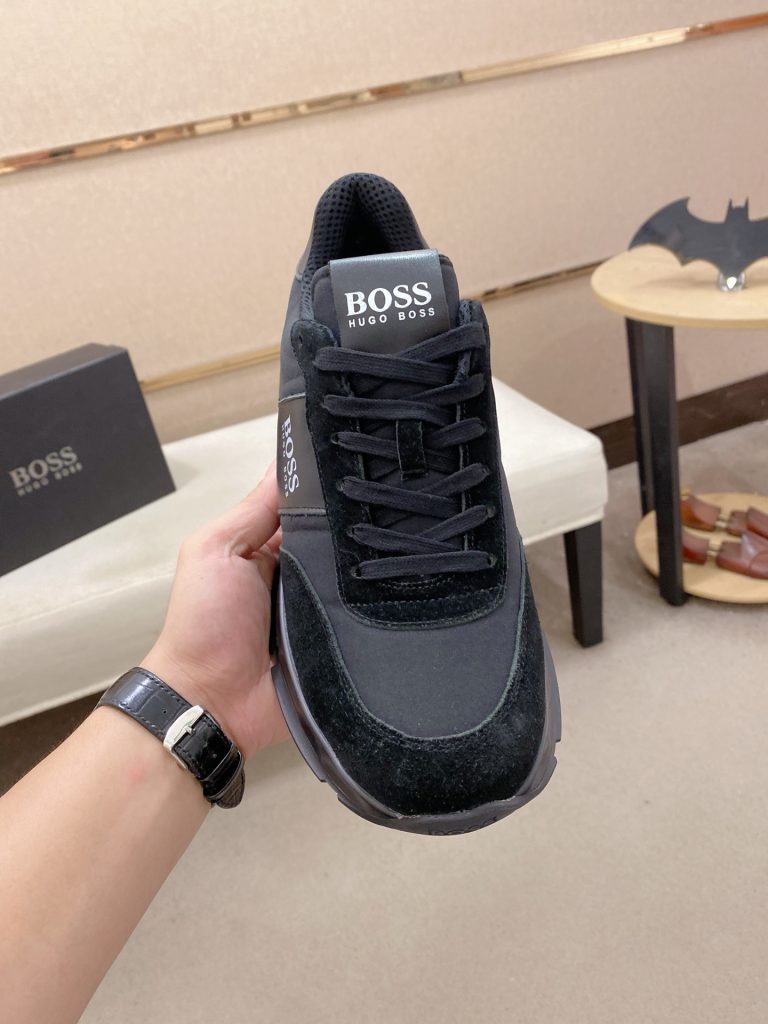 HUGO BOSS メンズ スニーカー 3色 ブラック ホワイト ブルー 本革 4色入 🖤 - 画像 3