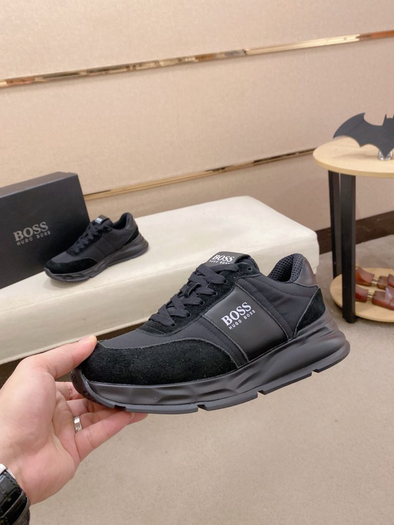 HUGO BOSS メンズ スニーカー 3色 ブラック ホワイト ブルー 本革 4色入 🖤 - 画像 4