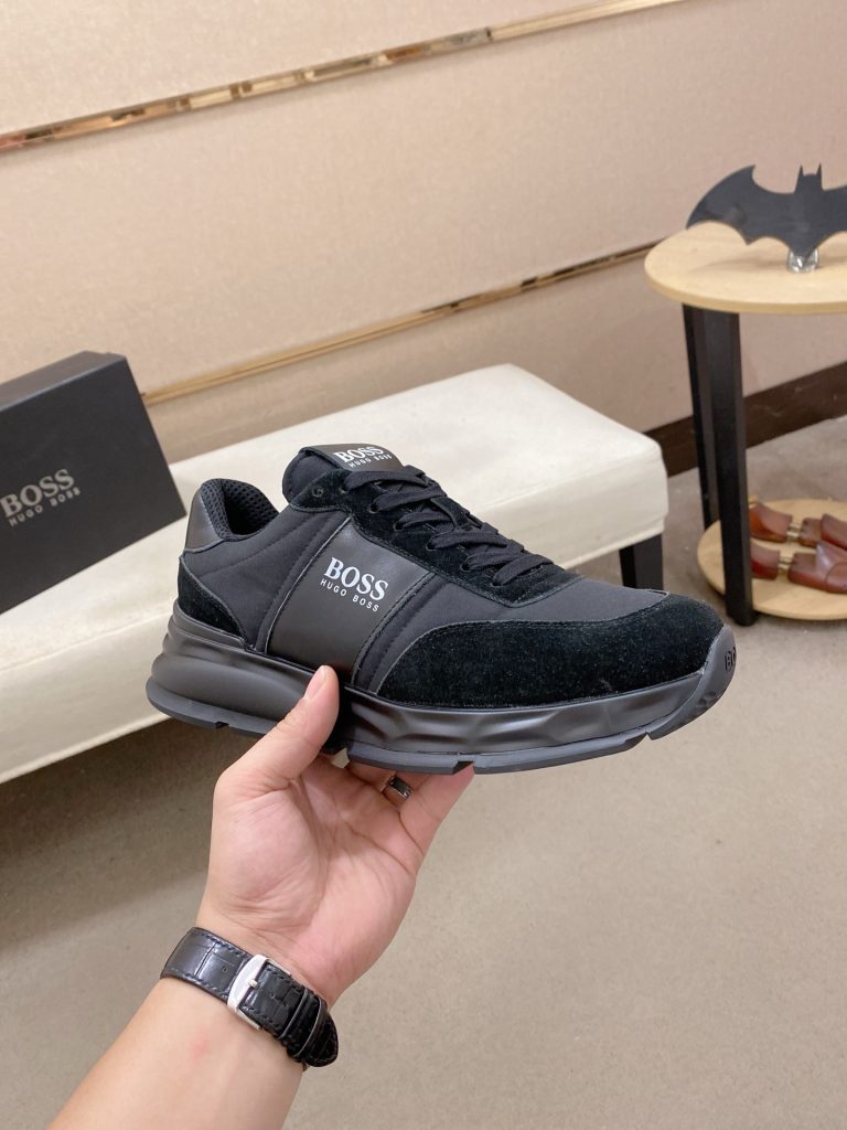 HUGO BOSS メンズ スニーカー 3色 ブラック ホワイト ブルー 本革 4色入 🖤 - 画像 5