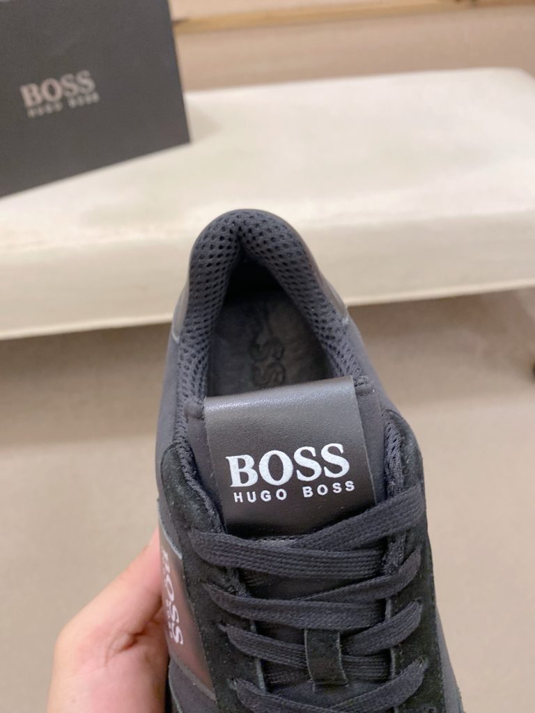 HUGO BOSS メンズ スニーカー 3色 ブラック ホワイト ブルー 本革 4色入 🖤 - 画像 7