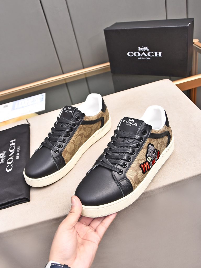 COACH メンズ スニーカー レザー デザイン 1色 カジュアル スタイル 🐭 - 画像 2