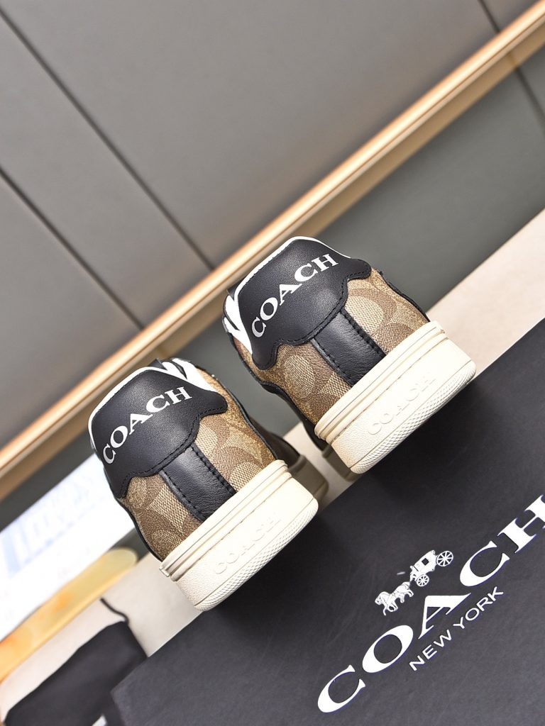 COACH メンズ スニーカー レザー デザイン 1色 カジュアル スタイル 🐭 - 画像 5