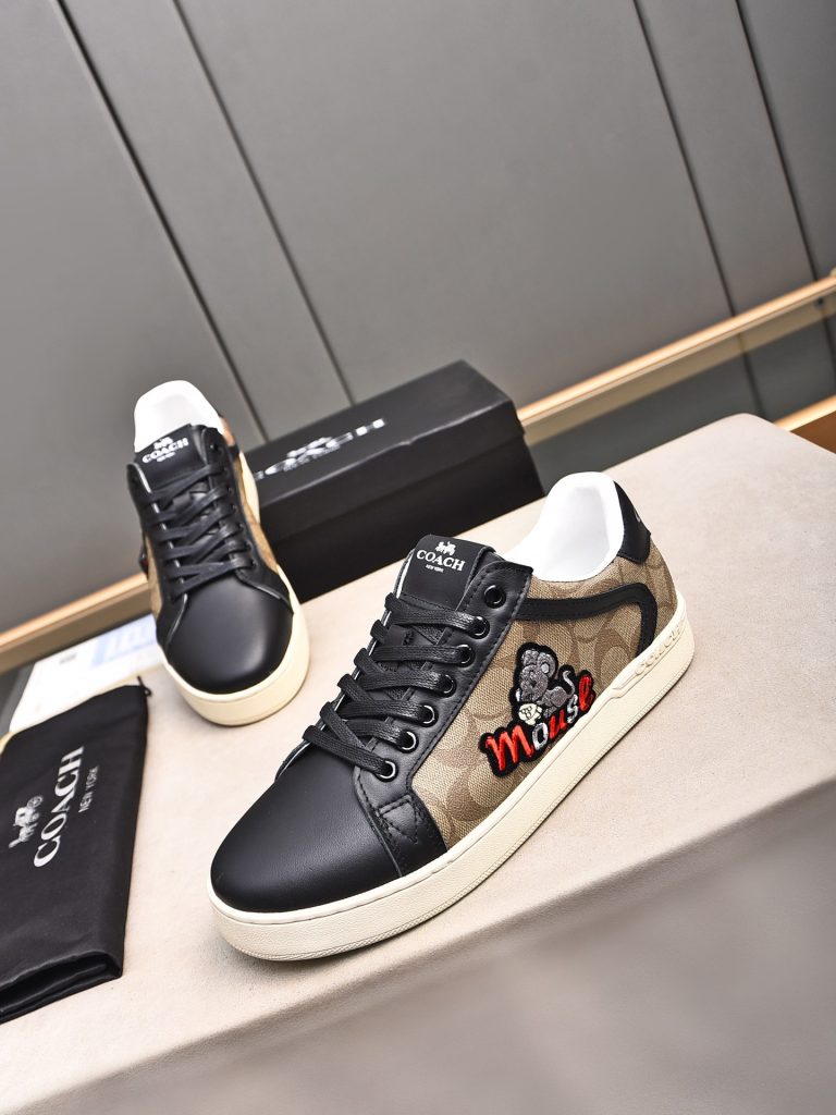 COACH メンズ スニーカー レザー デザイン 1色 カジュアル スタイル 🐭 - 画像 6