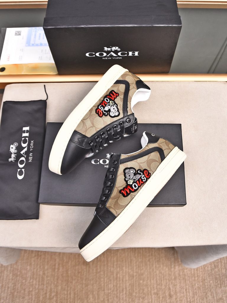 COACH メンズ スニーカー レザー デザイン 1色 カジュアル スタイル 🐭 - 画像 8