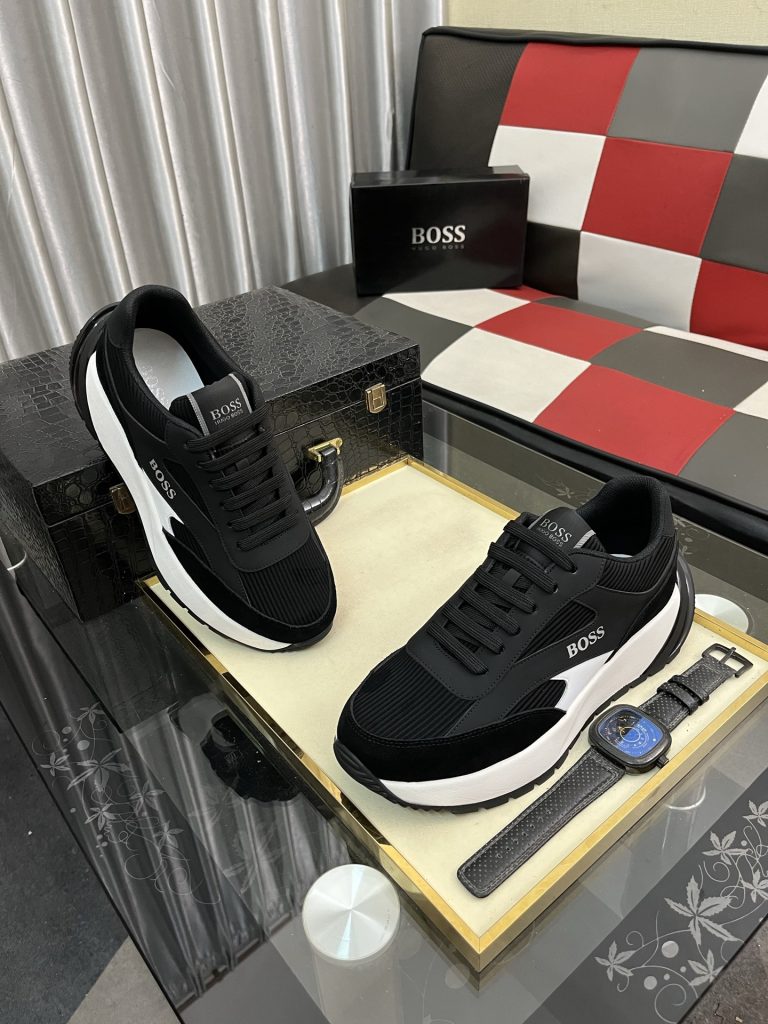 黒 メンズ スニーカー BOSS ブランド 2色展開 送料無料 🚚 - 画像 3