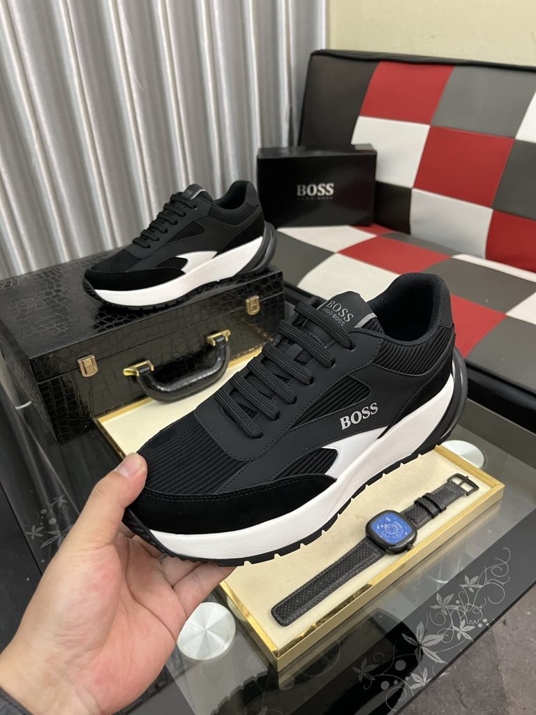 黒 メンズ スニーカー BOSS ブランド 2色展開 送料無料 🚚 - 画像 5