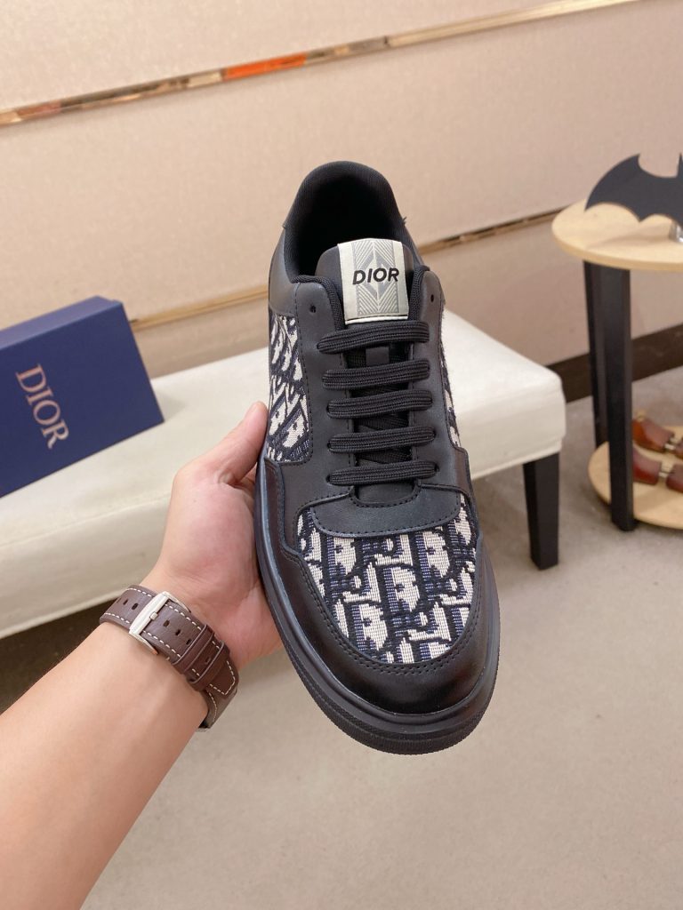 Dior メンズ スニーカー 黒 ディオール ダブルD ロゴ プラットフォーム 2色入 🖤 - 画像 2
