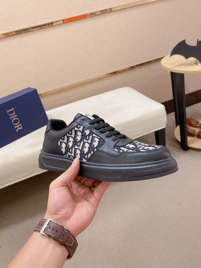Dior メンズ スニーカー 黒 ディオール ダブルD ロゴ プラットフォーム 2色入 🖤 - 画像 4
