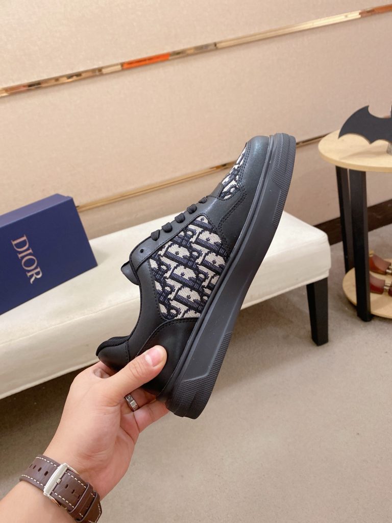 Dior メンズ スニーカー 黒 ディオール ダブルD ロゴ プラットフォーム 2色入 🖤 - 画像 5
