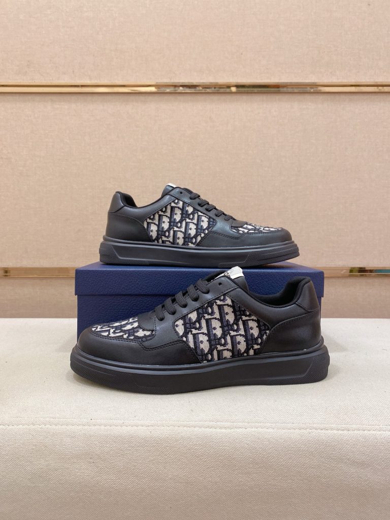 Dior メンズ スニーカー 黒 ディオール ダブルD ロゴ プラットフォーム 2色入 🖤 - 画像 7