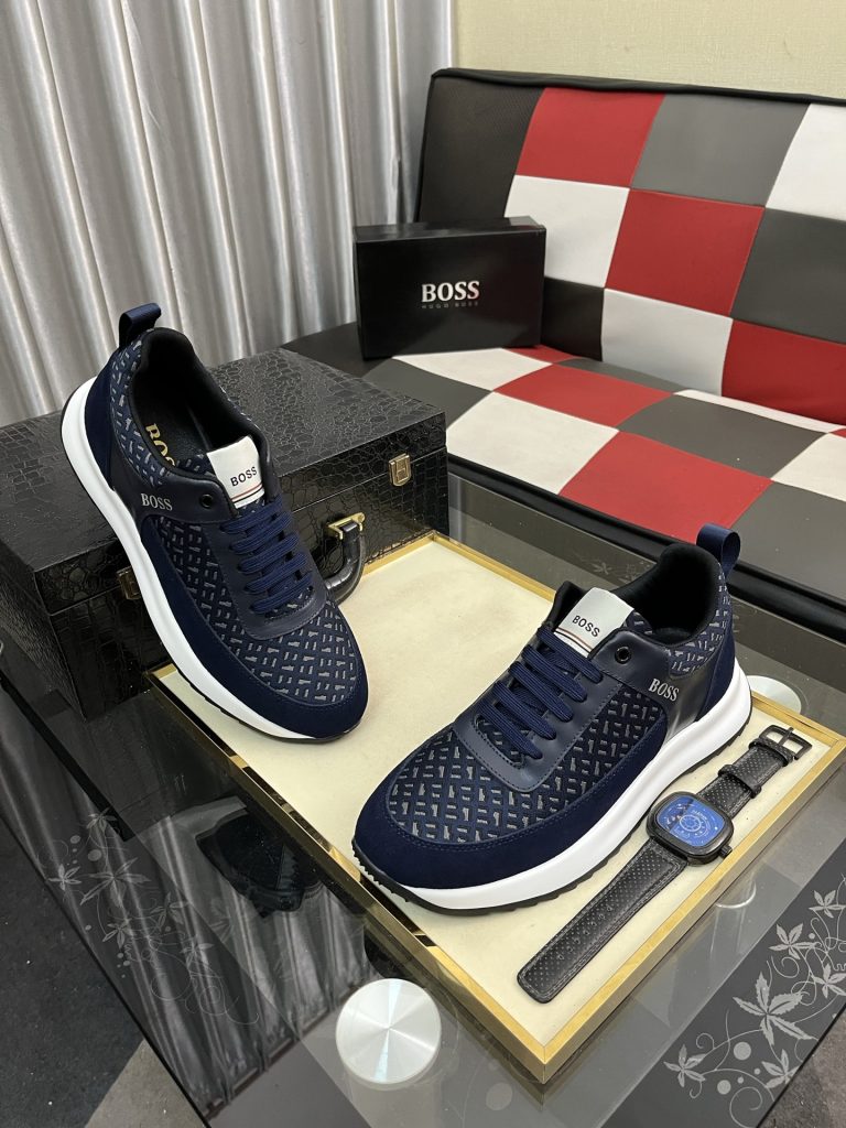HUGO BOSS メンズスニーカー ブルー 2色展開 🎒 - 画像 3