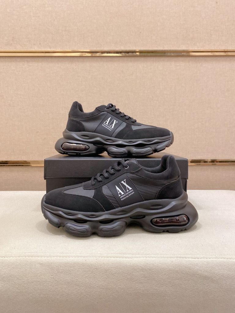 エンポリオアルマーニ メンズ スニーカー 4色入 ブラック ブラウン ブルー ホワイト 🏃‍♂️ - 画像 8