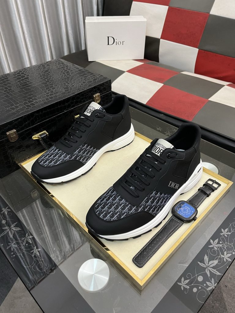 Dior メンズ スニーカー 00182 ブラック デザイン ワンピース 62文字 - 画像 2