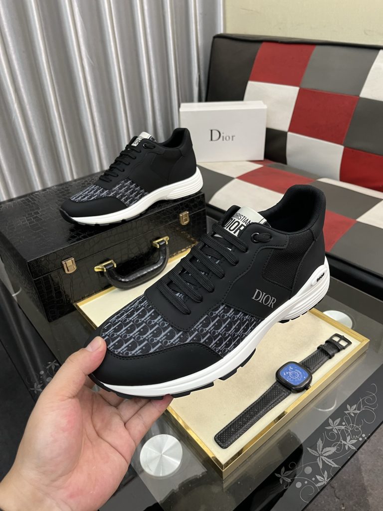 Dior メンズ スニーカー 00182 ブラック デザイン ワンピース 62文字 - 画像 5
