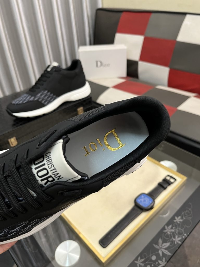 Dior メンズ スニーカー 00182 ブラック デザイン ワンピース 62文字 - 画像 7