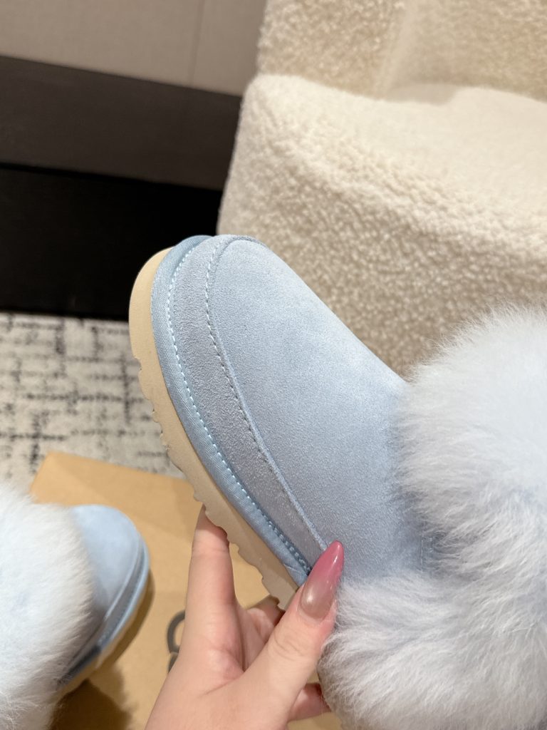 UGG 女性用 ファー付き ブーツ ベージュ フルフェイスタイプ 冬用 保温性抜群 1色 - 画像 6