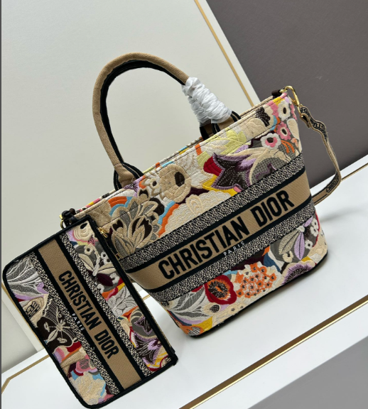 エレガント♪DIOR　クリスチャンディオール　パニエ シャポーバッグ　レディース　トートバッグ　ショルダー　　刺繍バッグ　カバン - 画像 2