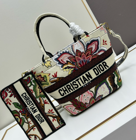 エレガント♪DIOR　クリスチャンディオール　パニエ シャポーバッグ　レディース　トートバッグ　ショルダー　　刺繍バッグ　カバン - 画像 3