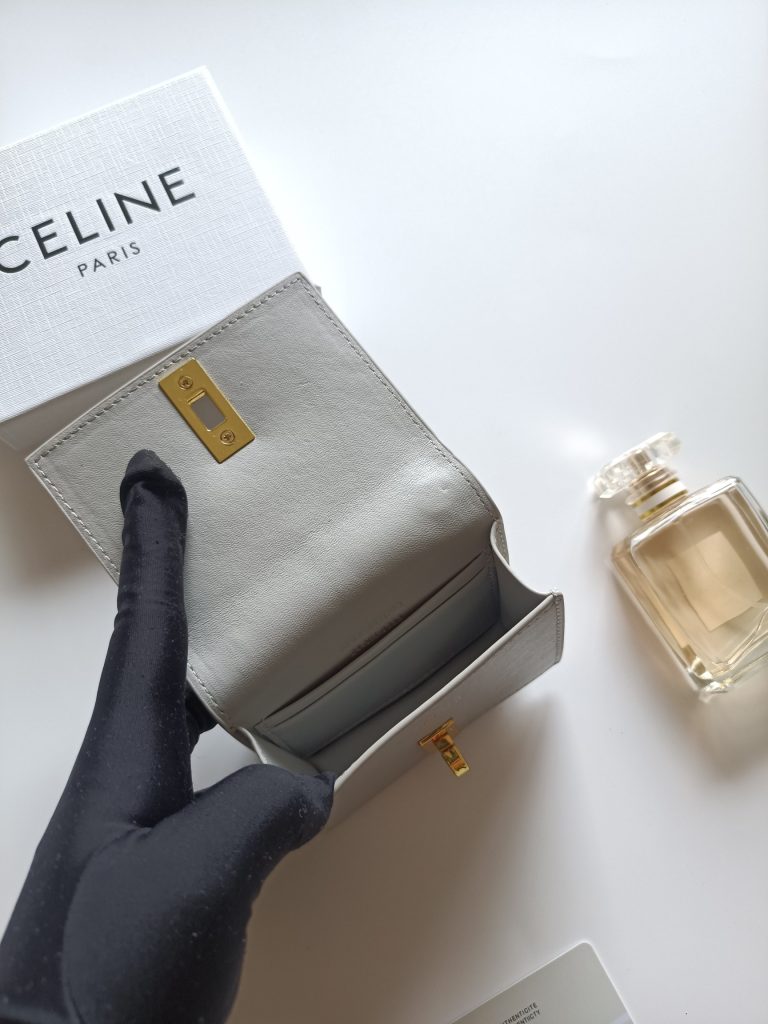 CELINE プチウォレット ゴールド金具 シルバー 1枚入 - 画像 6