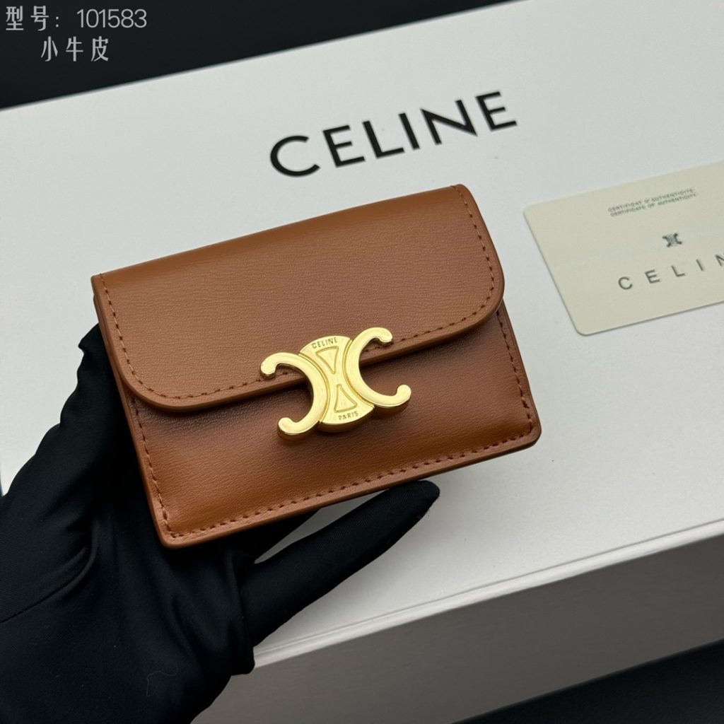 CELINE ブラウン カードケース 小銭入れ ブランド 小物 1枚 1枚入り 1 - 画像 3