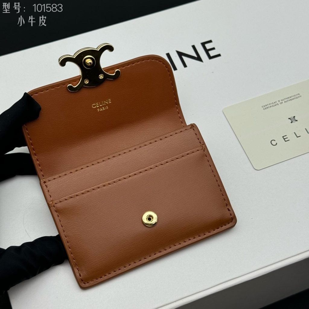 CELINE ブラウン カードケース 小銭入れ ブランド 小物 1枚 1枚入り 1 - 画像 4