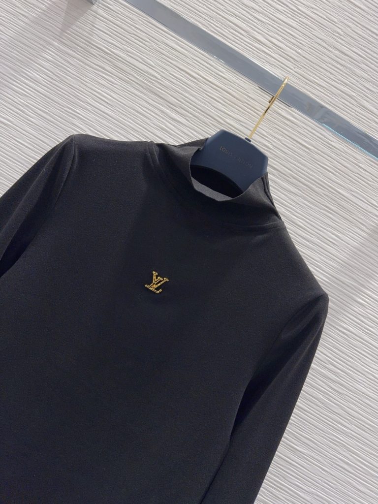 ルイ・ヴィトン ロゴ入り ニットシャツ ブラック 【新品】 - 画像 2