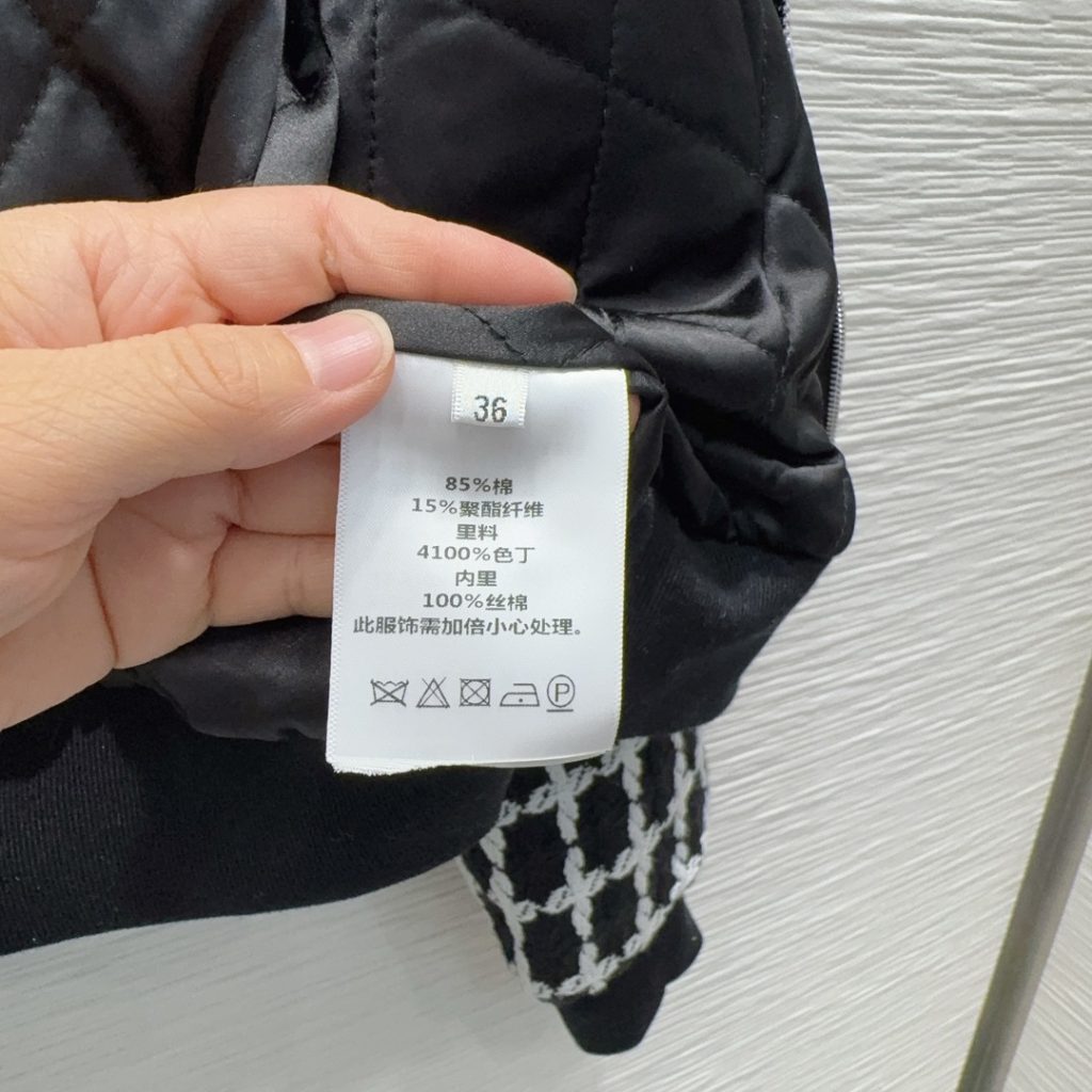 DIOR チェック柄 バンダージャケット 【新品】ブラック レディース 36 (全3色) - 画像 7