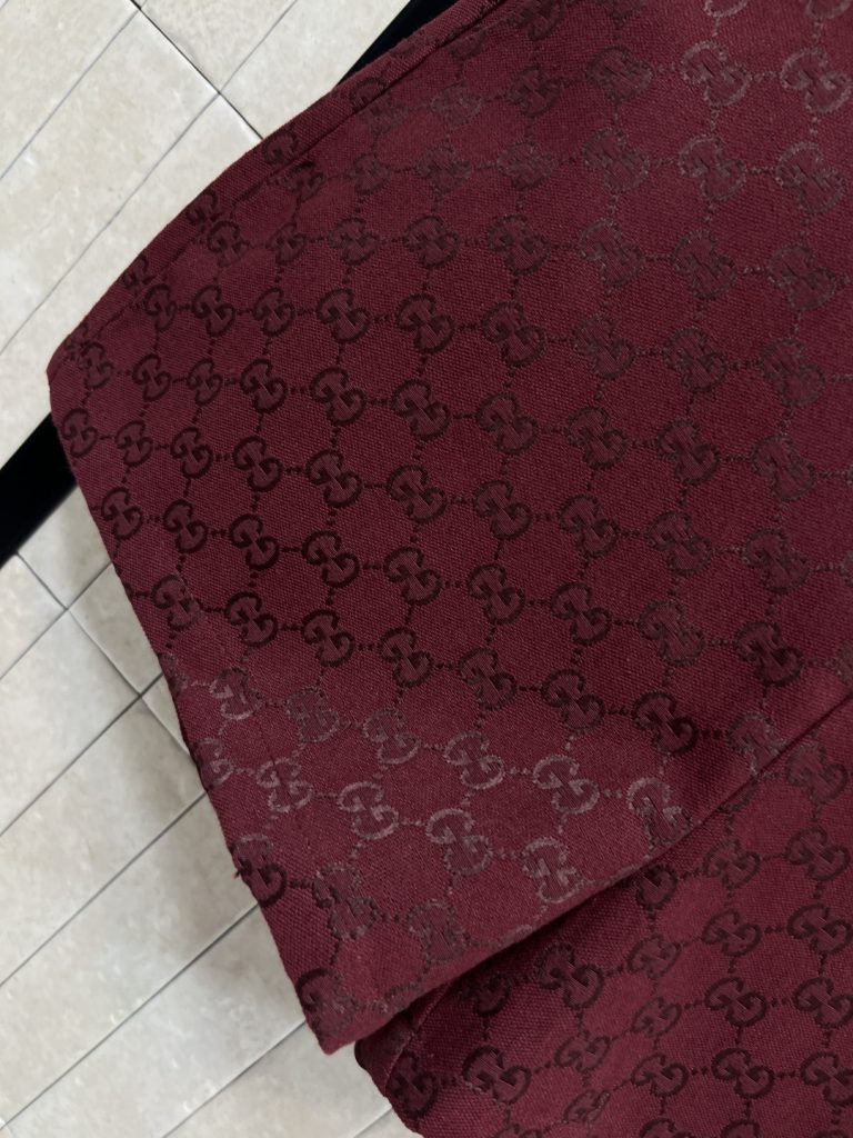 GUCCI 250 双G提花 レディース ショートパンツ レッド 高腰 ワイドパンツ 一色四 S-M-L-XL - 画像 5