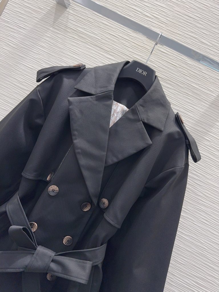 DIOR 2025FW レインコート ブラック 100%ポリエステル - 画像 2