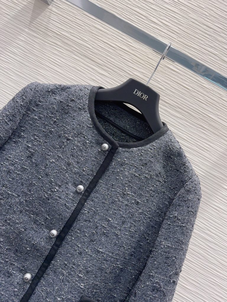 DIOR 460 ロングジャケット 定番ブラック シルク混 綿100% メンズ 2025FW - 画像 2