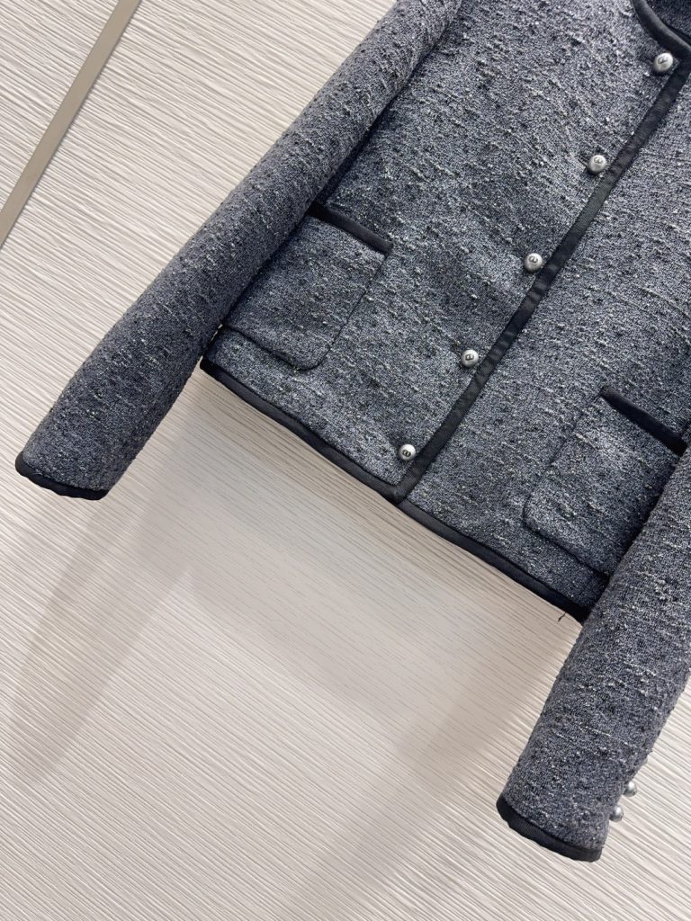 DIOR 460 ロングジャケット 定番ブラック シルク混 綿100% メンズ 2025FW - 画像 5