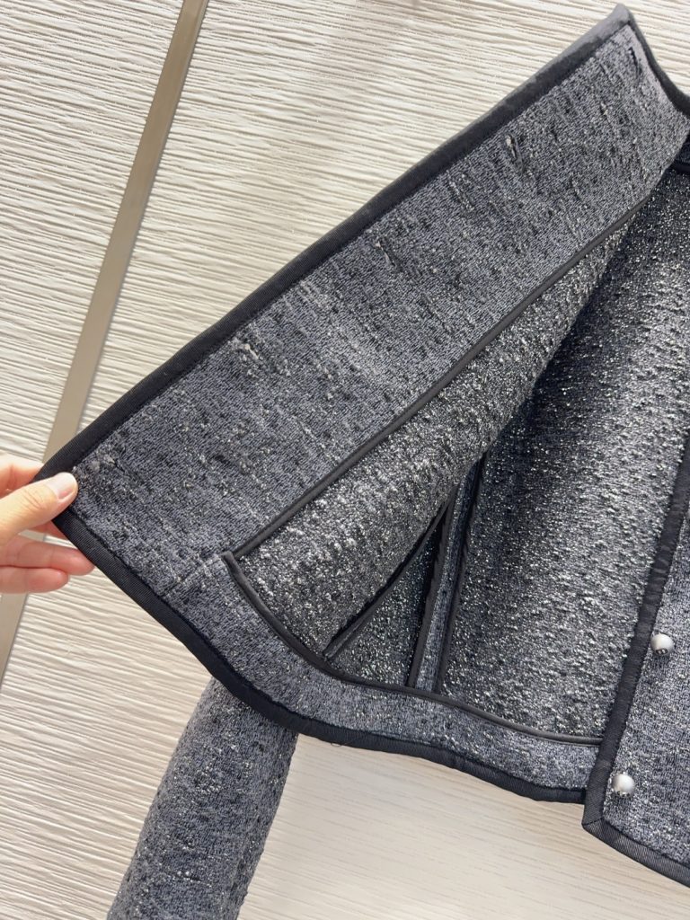 DIOR 460 ロングジャケット 定番ブラック シルク混 綿100% メンズ 2025FW - 画像 8