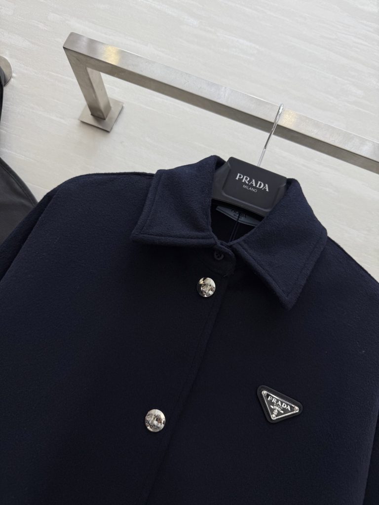 PRADA ニット メンズ 24FW 羊毛 ブルゾン ブラック - 画像 4