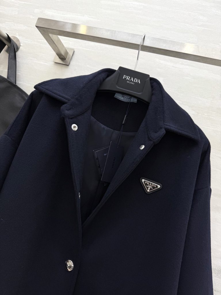 PRADA ニット メンズ 24FW 羊毛 ブルゾン ブラック - 画像 5