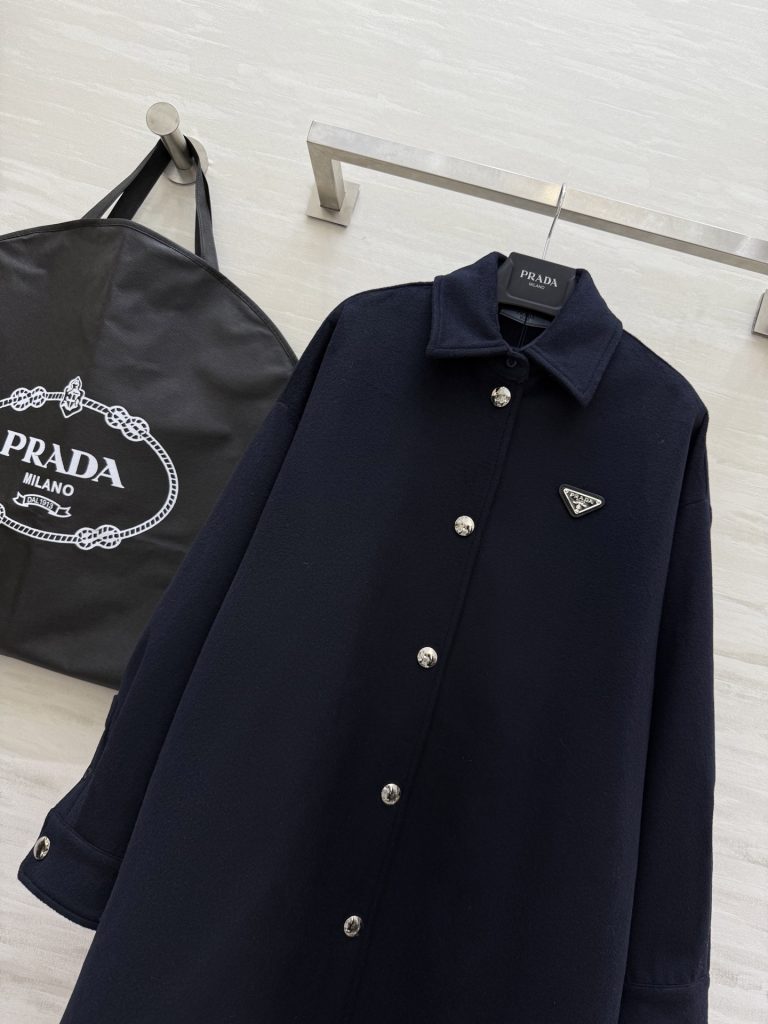 PRADA ニット メンズ 24FW 羊毛 ブルゾン ブラック - 画像 8