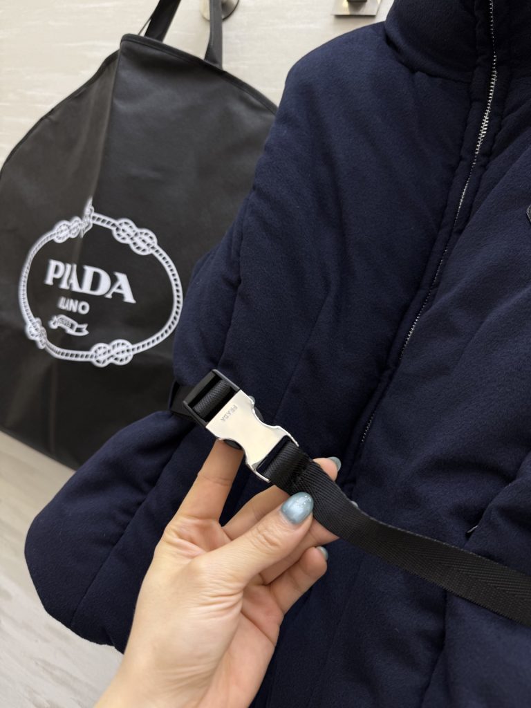PRADA 590 Prad2 ファーレンズ ベスト ブルゾン ブラック 90%ホワイトグースダウン ブルゾン 51 - 画像 5