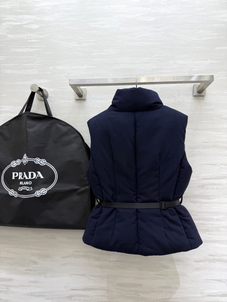 PRADA 590 Prad2 ファーレンズ ベスト ブルゾン ブラック 90%ホワイトグースダウン ブルゾン 51 - 画像 7
