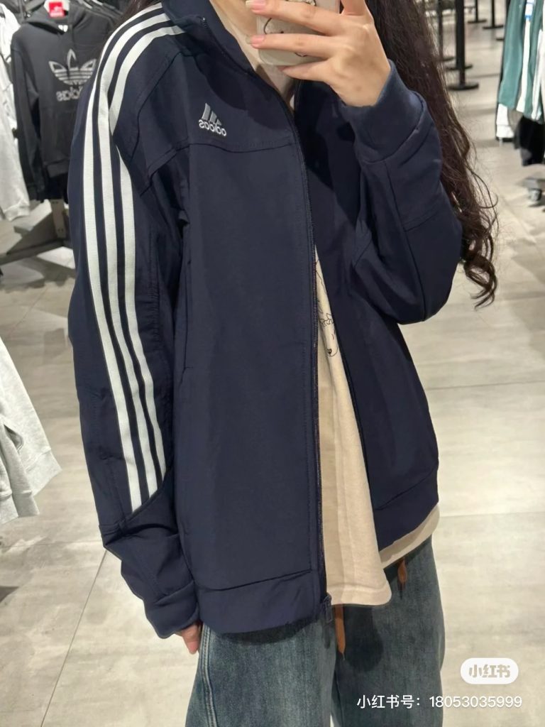adidas ジャケット トラックジャケット 3ストライプス 通勤カジュアル ブラック ネイビー ポリエステル - 画像 4